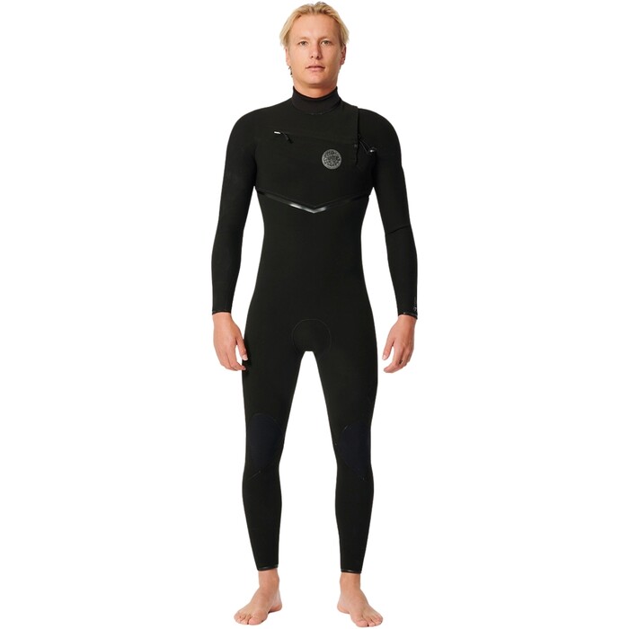 2024 Rip Curl Hombres E Bomb 4/3mm Chest Zip Neopreno 14ZMFS - Black